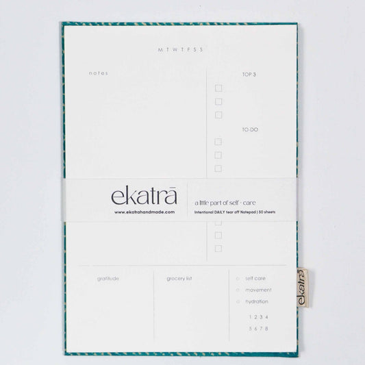 Recycled Paper Notebook Daily Planner - 60 Sheets