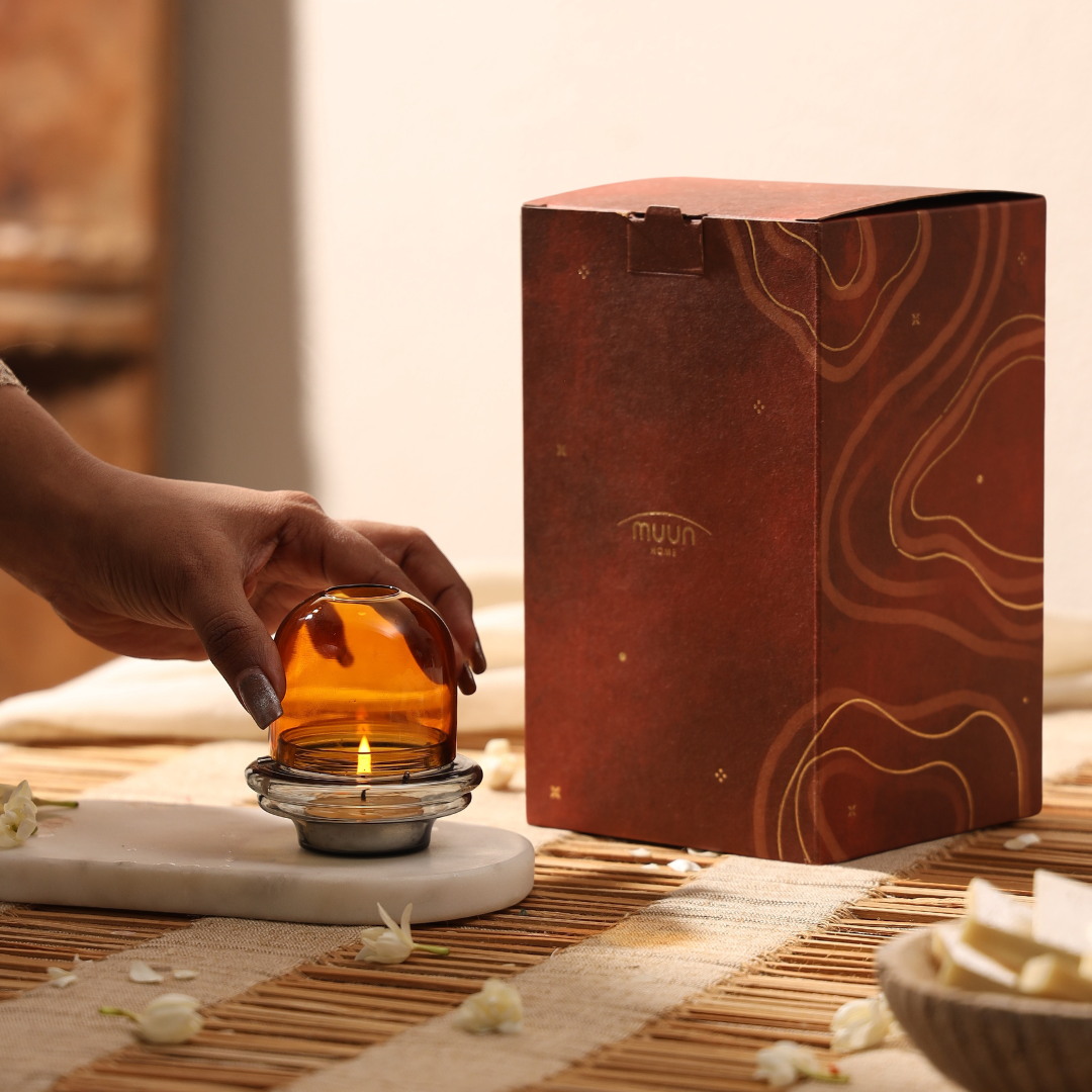 Borosilicate Glass Candle Holder Dome - 2 Colors