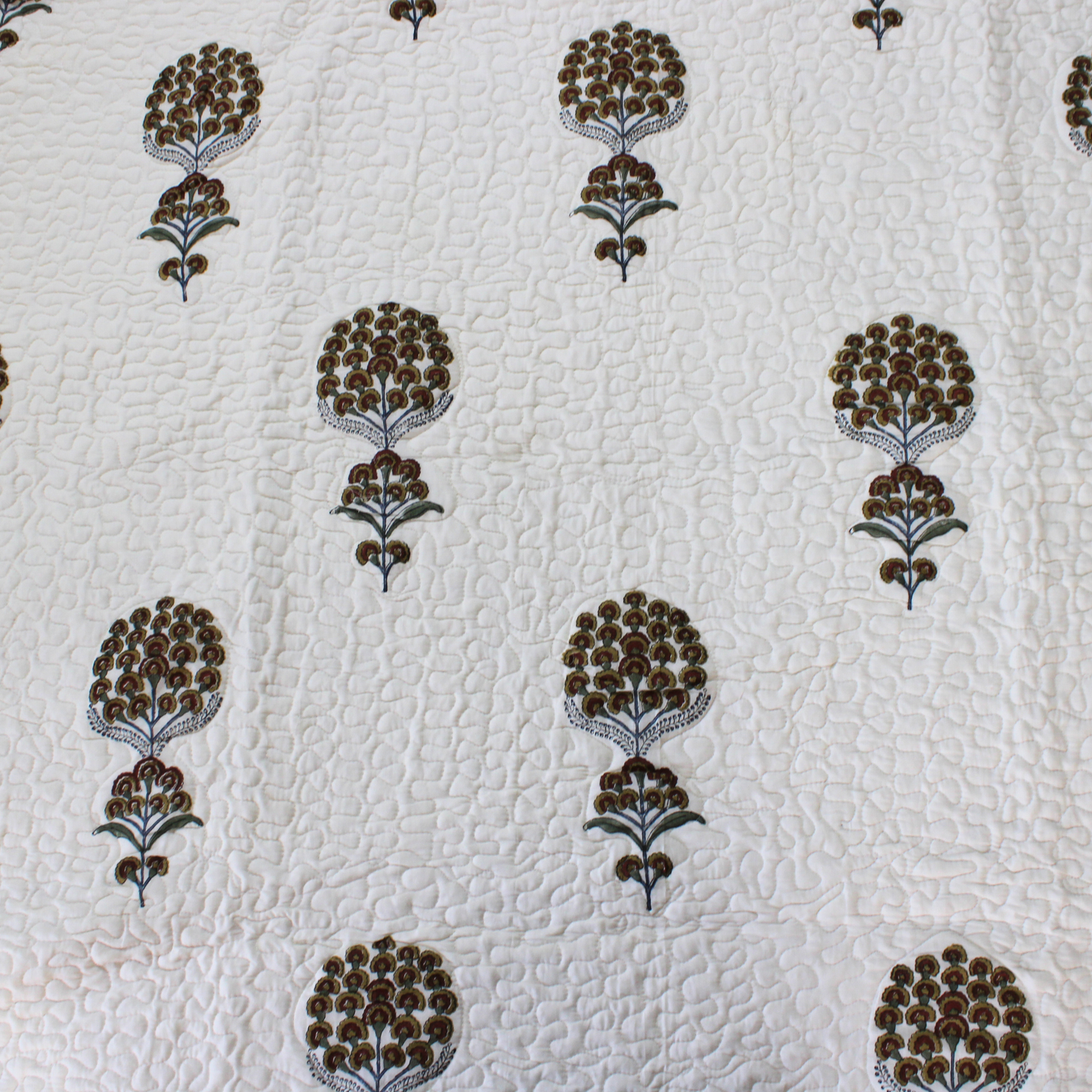 Bedsheet | Handblock Quilted |  3 Pc Set