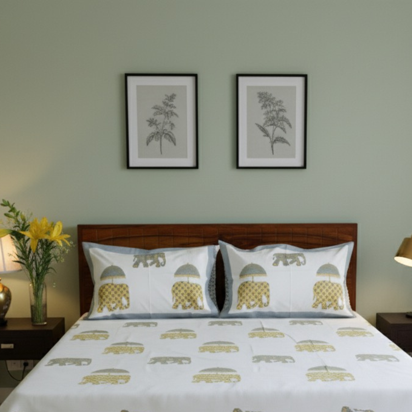 Bedsheet | Cotton Handblock | Set of 3