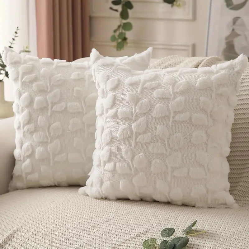 Eucalyptus Pillow Covers 18x18 - Farmhouse Throw Pillow Set