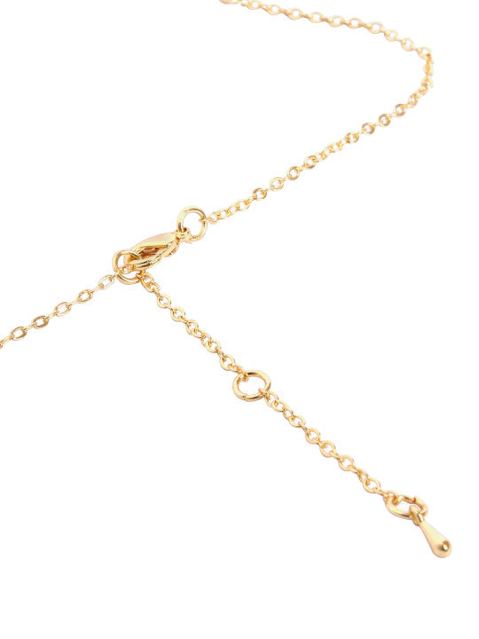 Gilt Finish Neck Chain – American Diamond Embellished – Base Metal Alloy – Single Unit