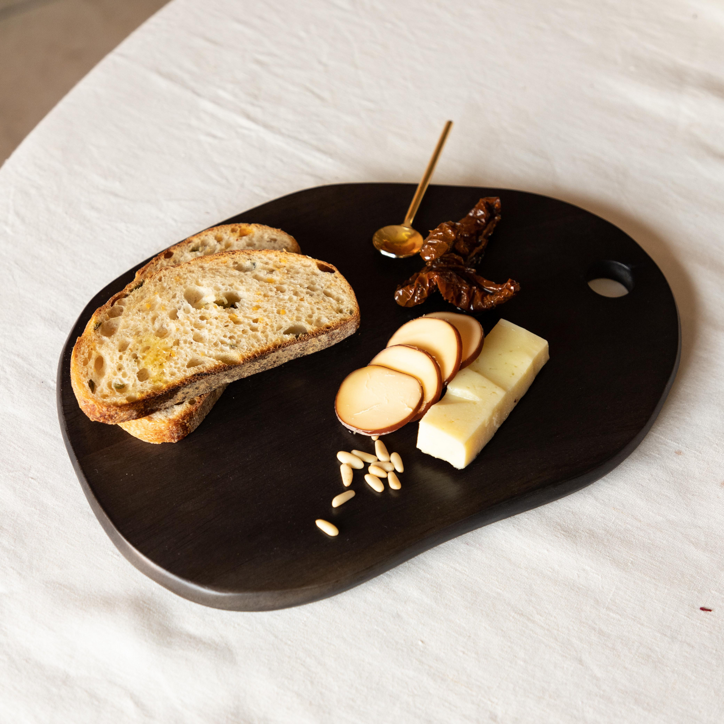 Black Wash Mango Wood Serving Tray - 32.5x23cm