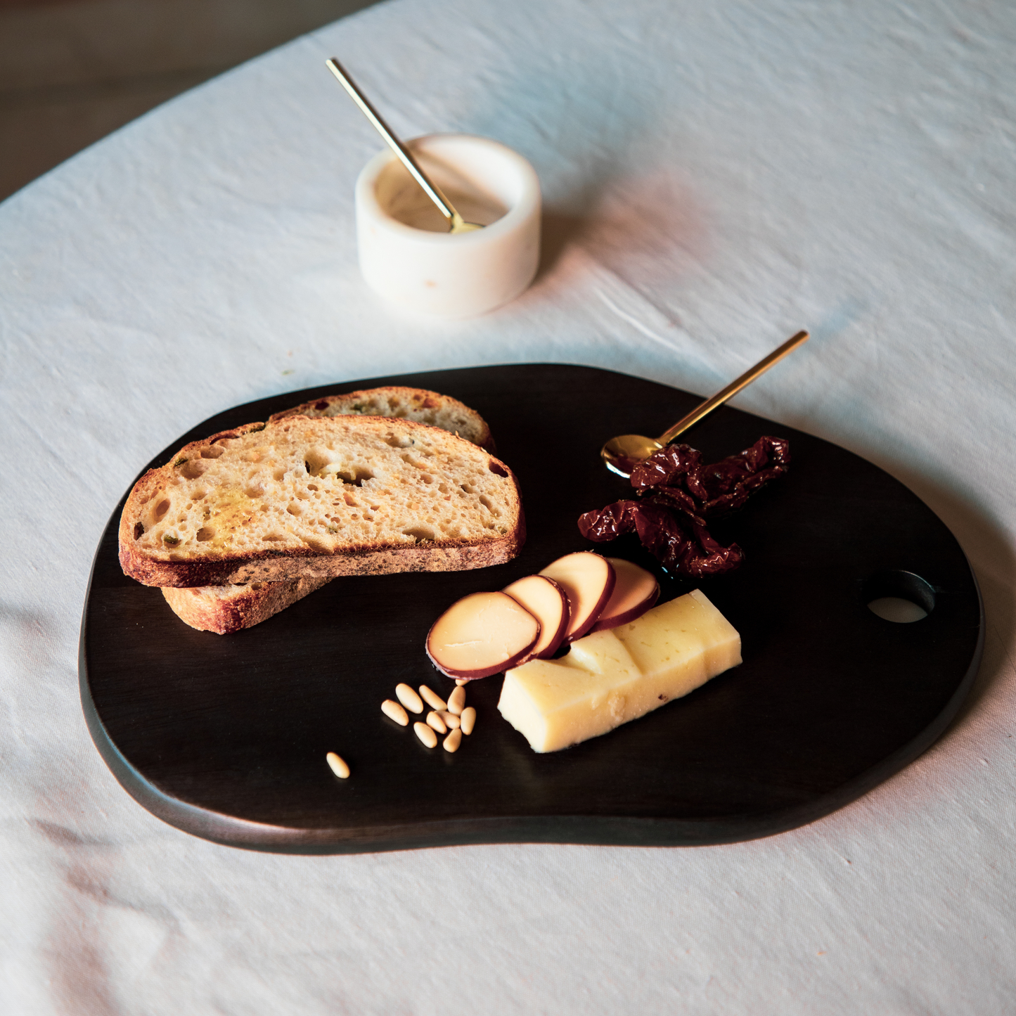 Black Wash Mango Wood Serving Tray - 32.5x23cm