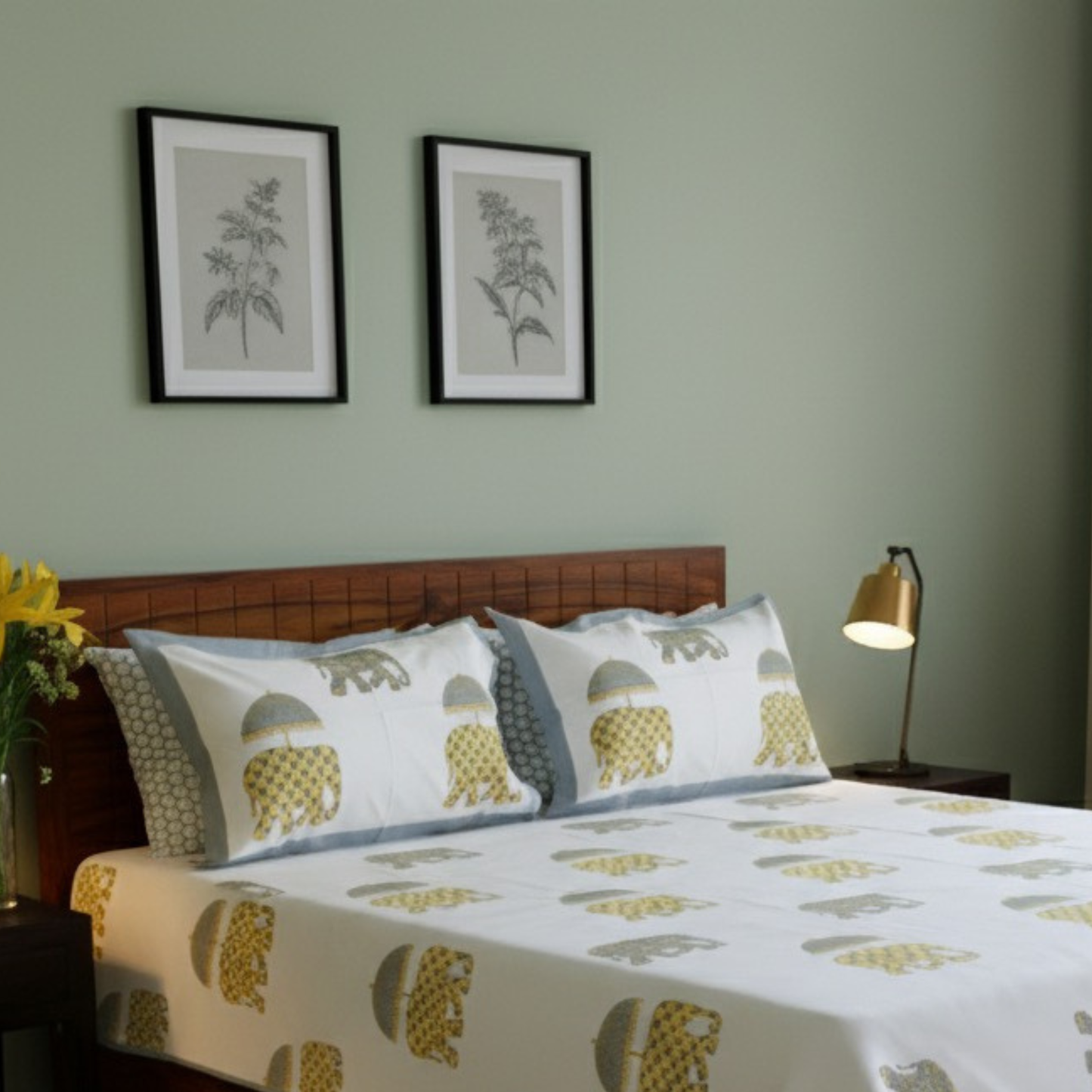 Bedsheet | Cotton Handblock | Set of 3