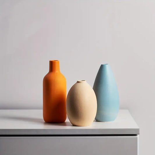 Ceramic Vase Set - Decorative Flower Vases for Home Decor
