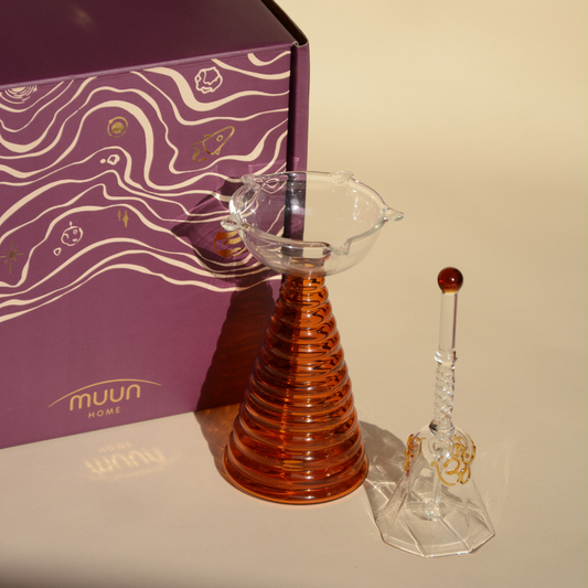 Glass Ringing Bell Candle Holder - Modern Diya Design
