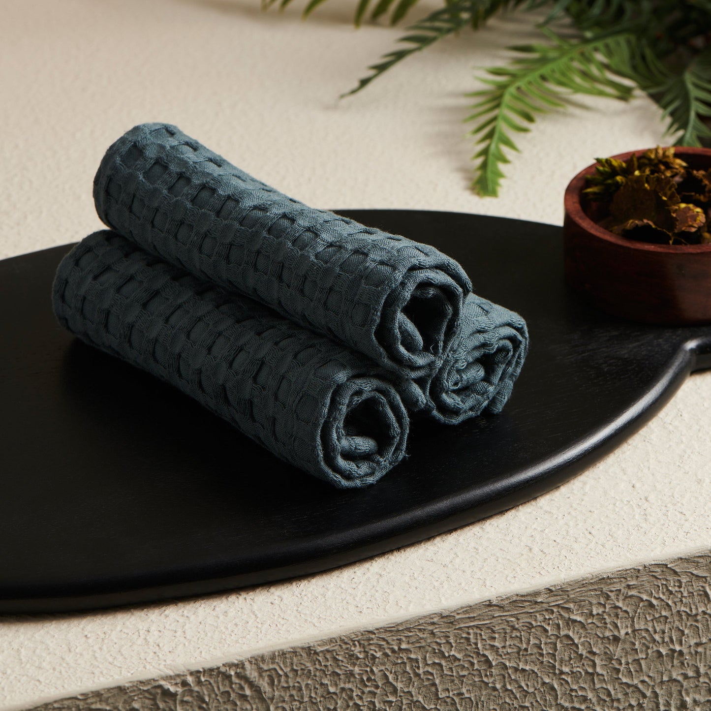 Cotton Bamboo Face Towel - Waffle Weave, Hypoallergenic