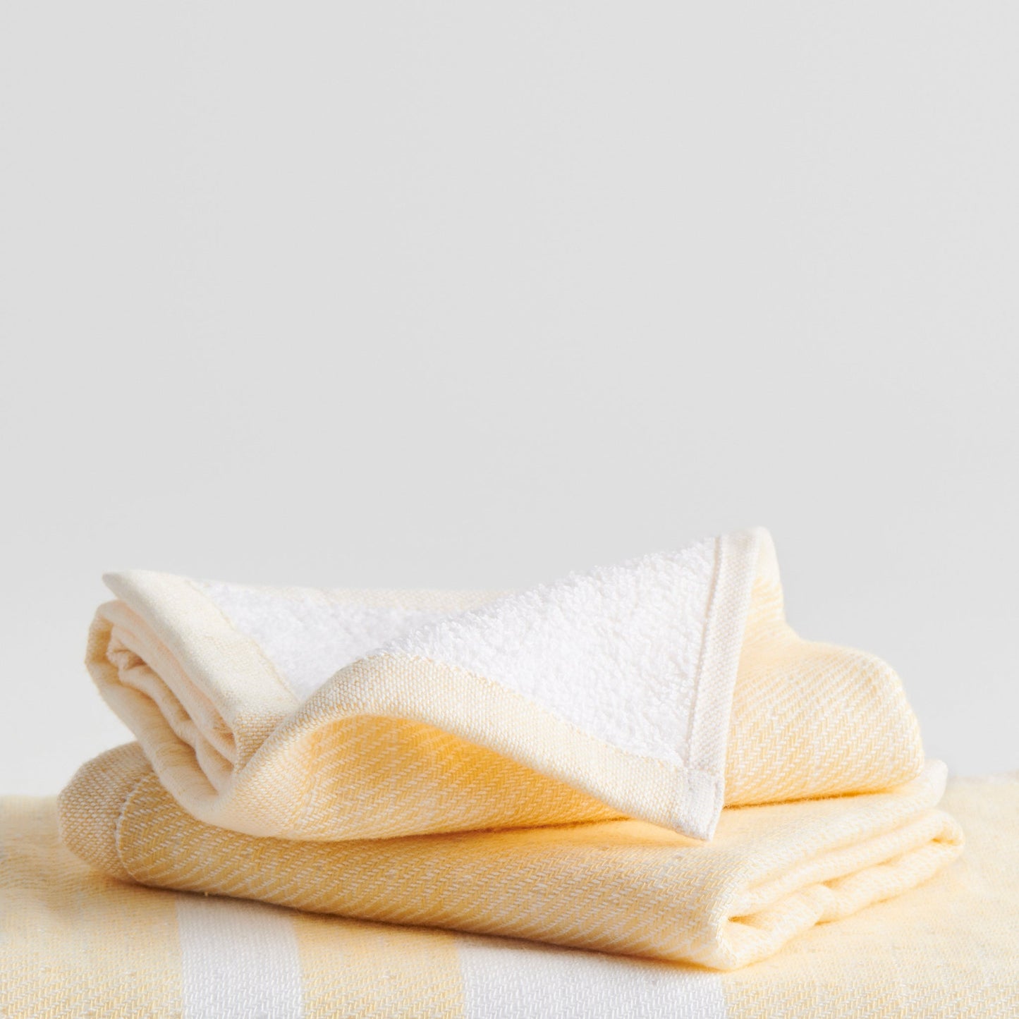 Cotton Hammam Terry Face Towel - Melon Pattern, Quick-Drying