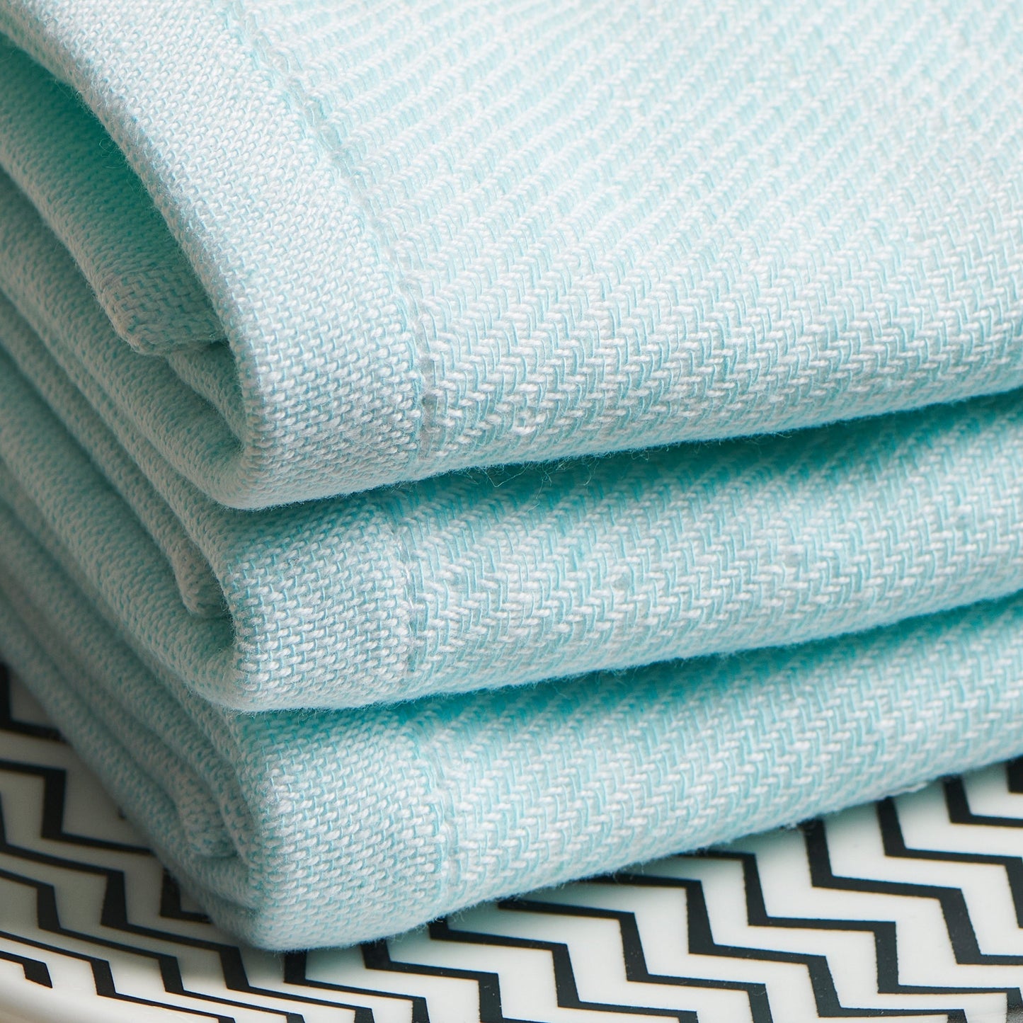 Cotton Hammam Terry Face Towel - Quick-Drying, Aqua