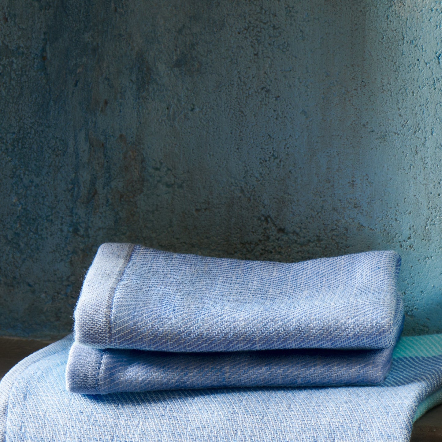 Hammam Terry Face Towel - Quick-Drying, Cobalt