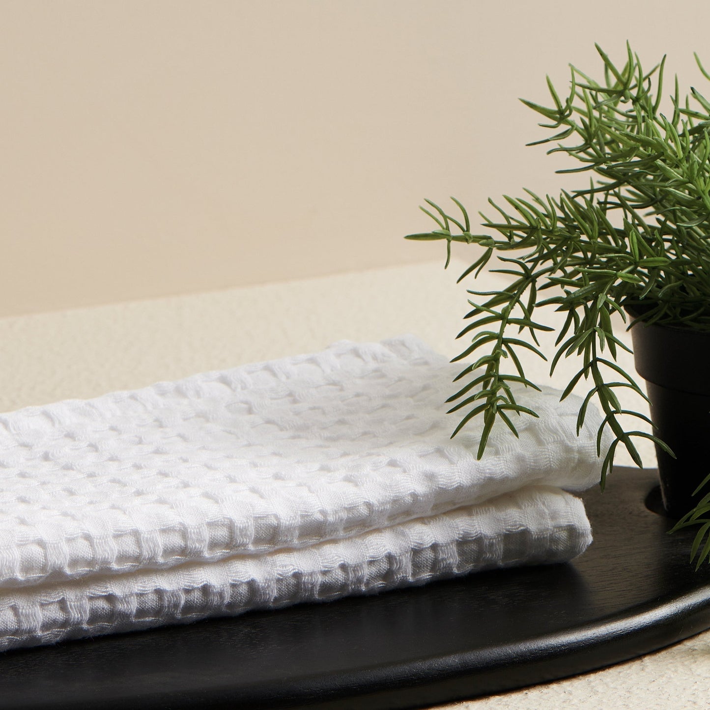 Cotton Waffle Hand Towel - Quick Drying