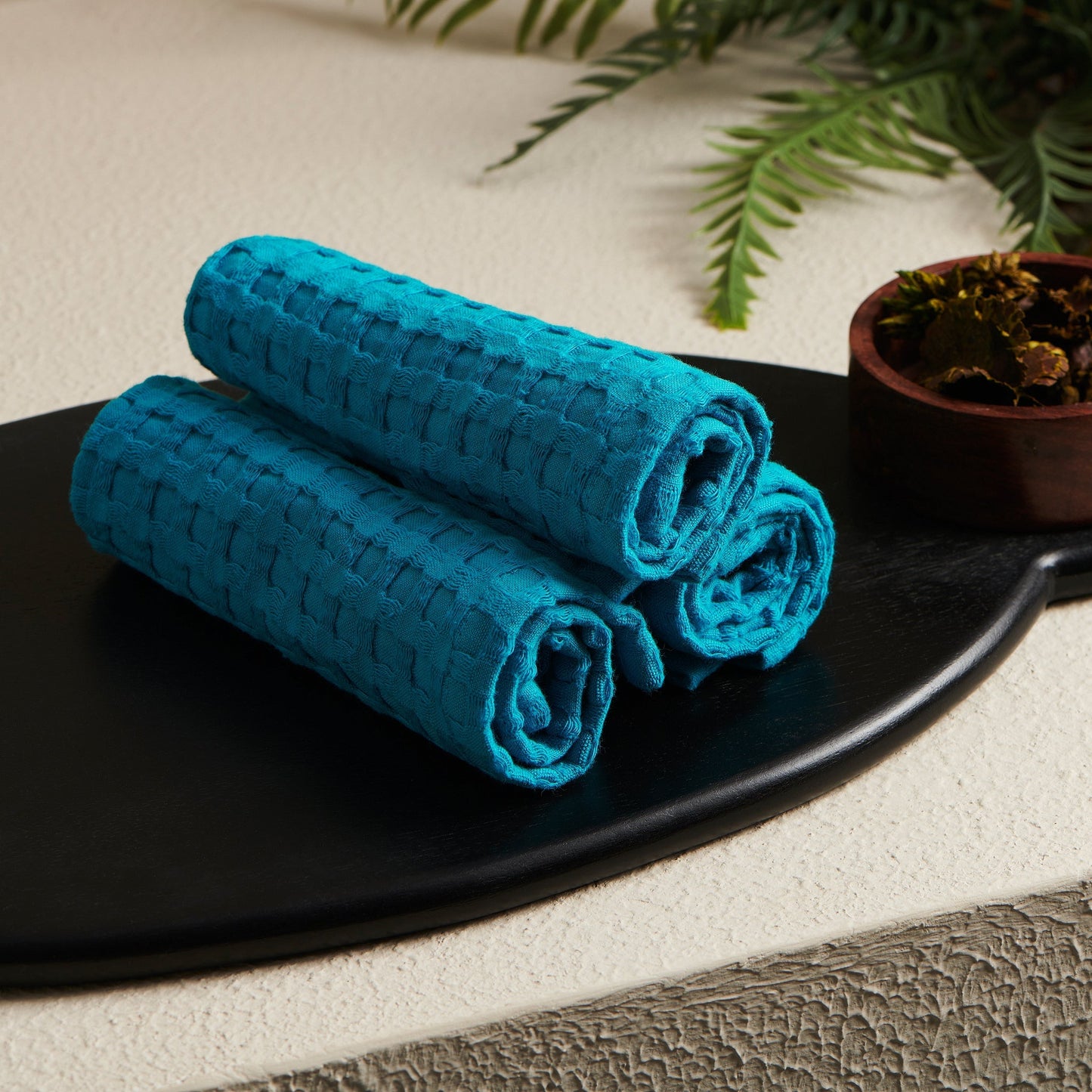 Cotton Waffle Towel For Face - Quick Drying