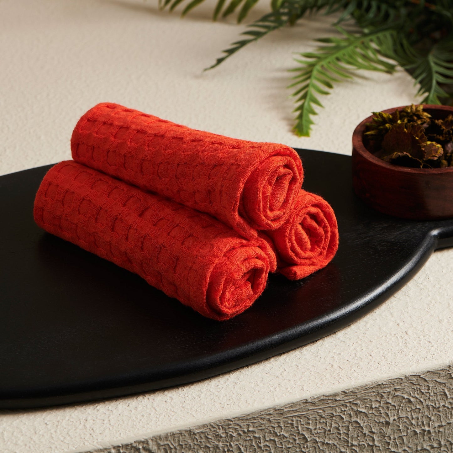 Cotton Waffle Face Towel - Quick Dry, Durable