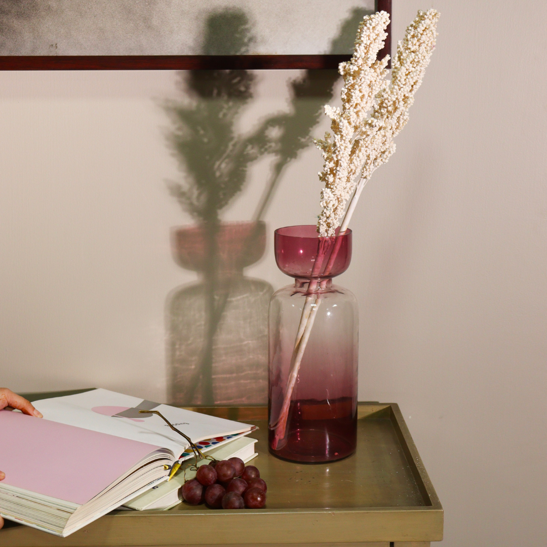 Handblown Tinted Glass Vase - Grande Size, 3 Colors