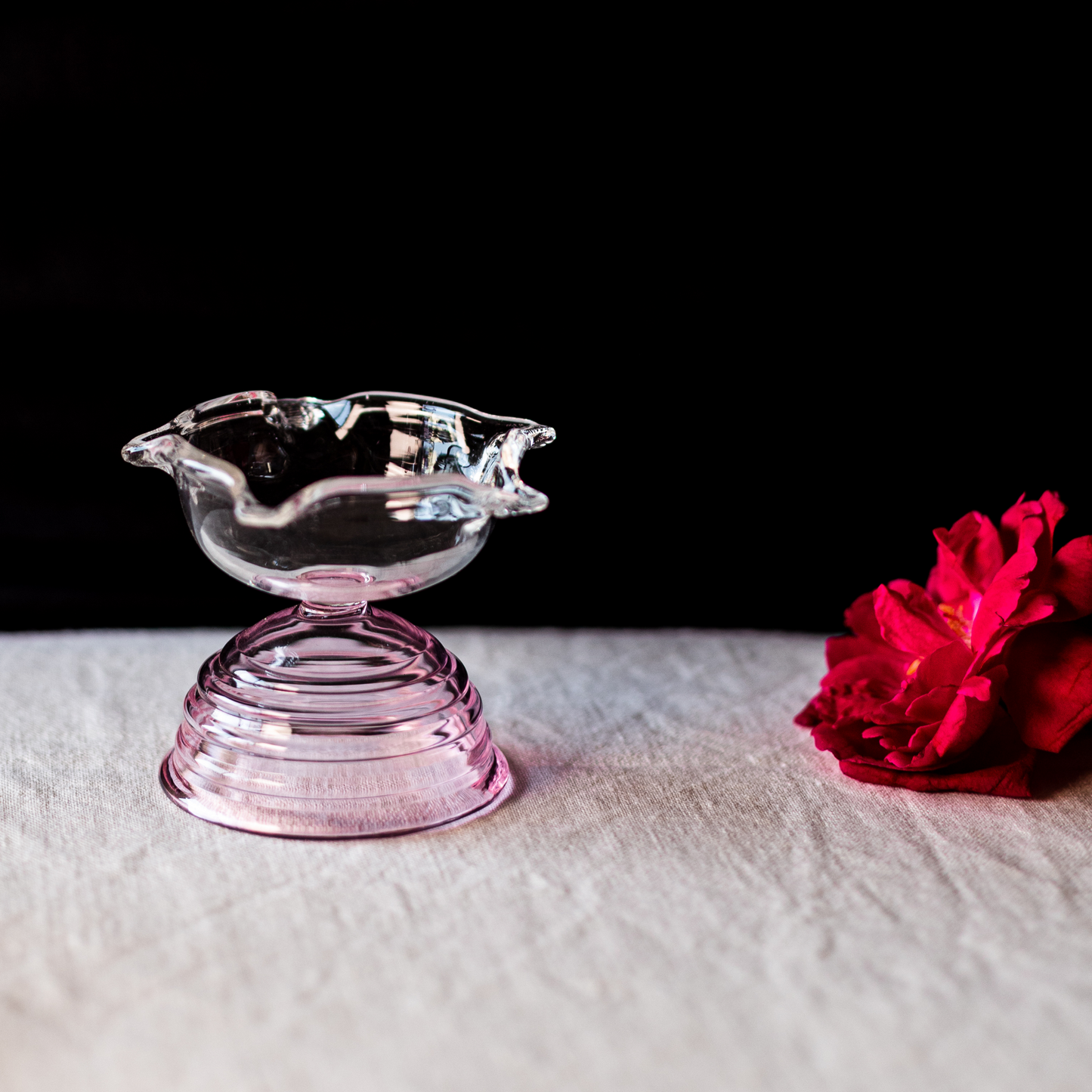 Glass Tea Light Candle Holder - Modern Diya Design