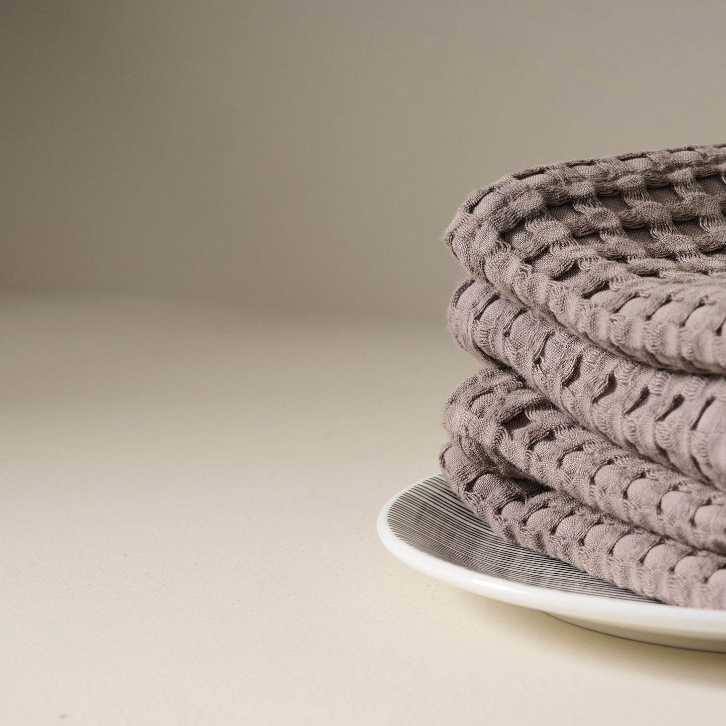 Cotton Bamboo Waffle Face Towel - Ash