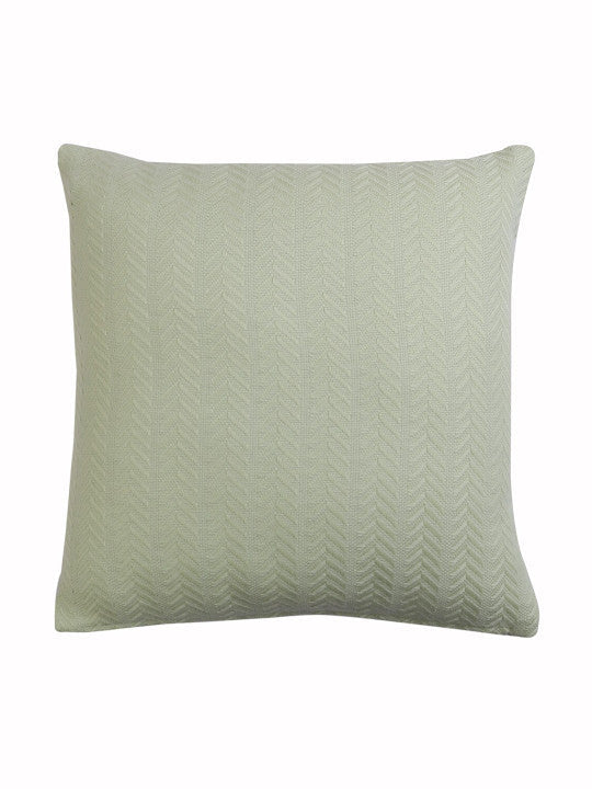 Set of 2 - Green Textured Cushion Covers – 100% Cotton, Easy Care