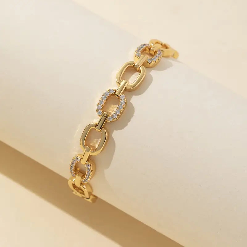Copper Bracelet Women Zirconia - Gold Plated Jewelry