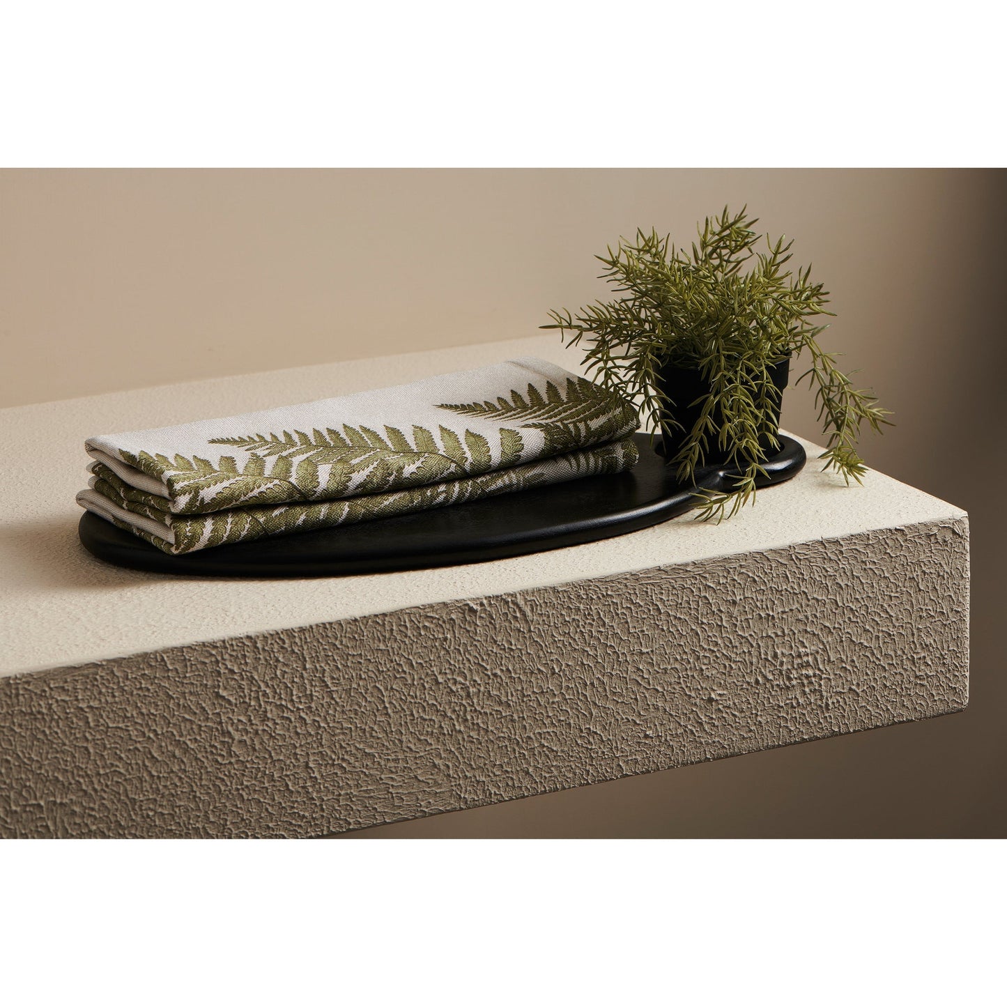Bamboo Cotton Towel Hammam Terry - Fern Print, Bath Set