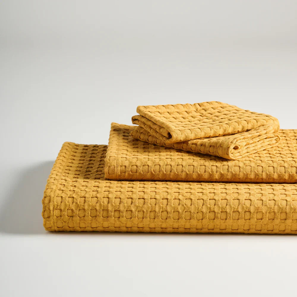 Cotton Bamboo Waffle Towel - Bath Set