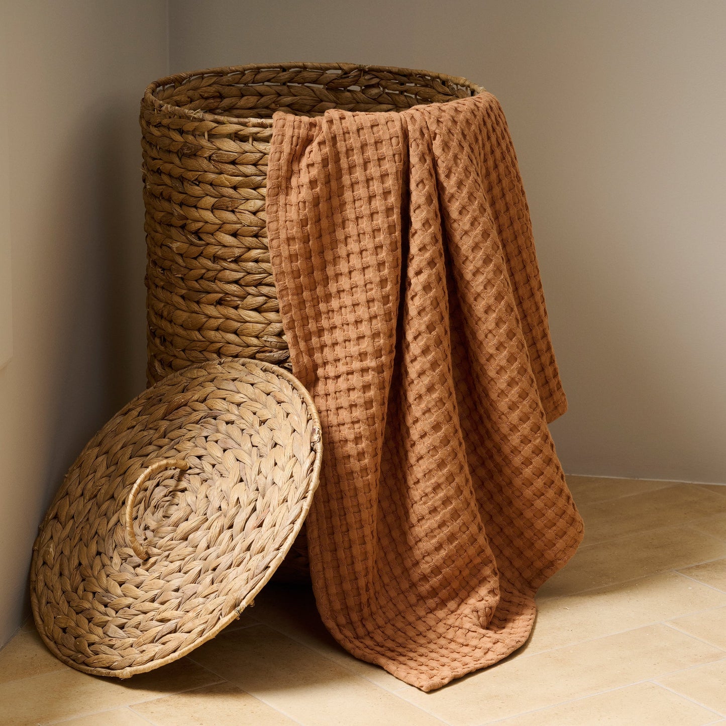 Cotton Waffle Towel - Chalk