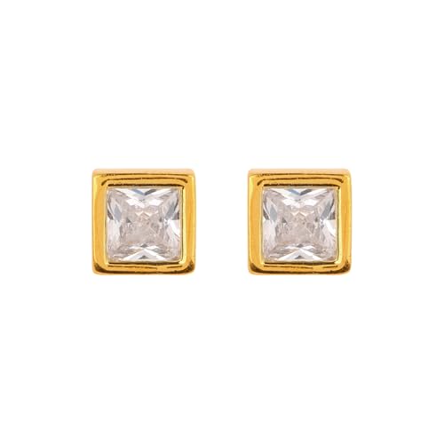 Zircon Stud Earrings – Fine Jewelry – 925 Sterling Silver Hypoallergenic – 1 Pair