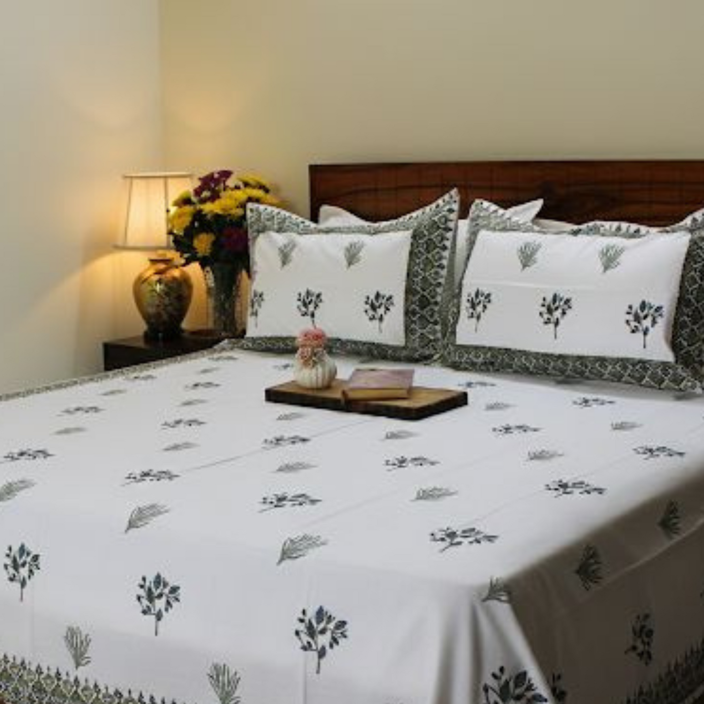 Bedsheet | Handblock Cotton Rajasthani Craft | Set of 3