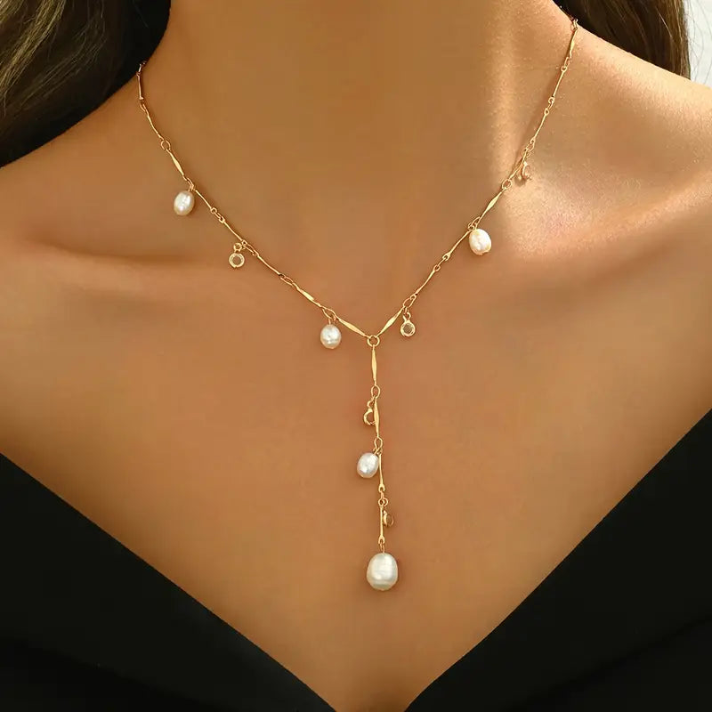 Minimalist Y Necklace - French Pendant Necklace