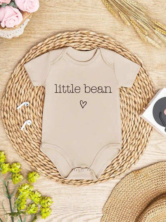 Babyrompertje met korte mouwen voor jongens | Zachte katoenen romper met print voor baby's