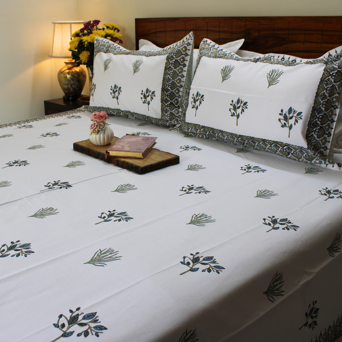 Bedsheet | Handblock Cotton Rajasthani Craft | Set of 3