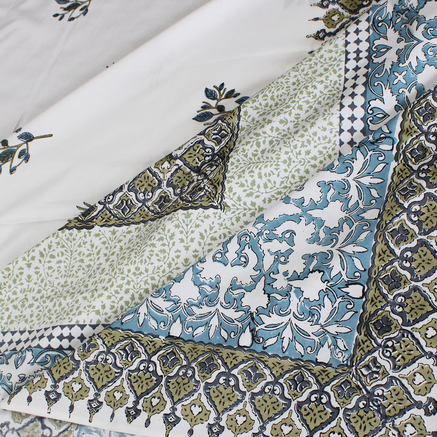 Bedsheet | Handblock Cotton Rajasthani Craft | Set of 3