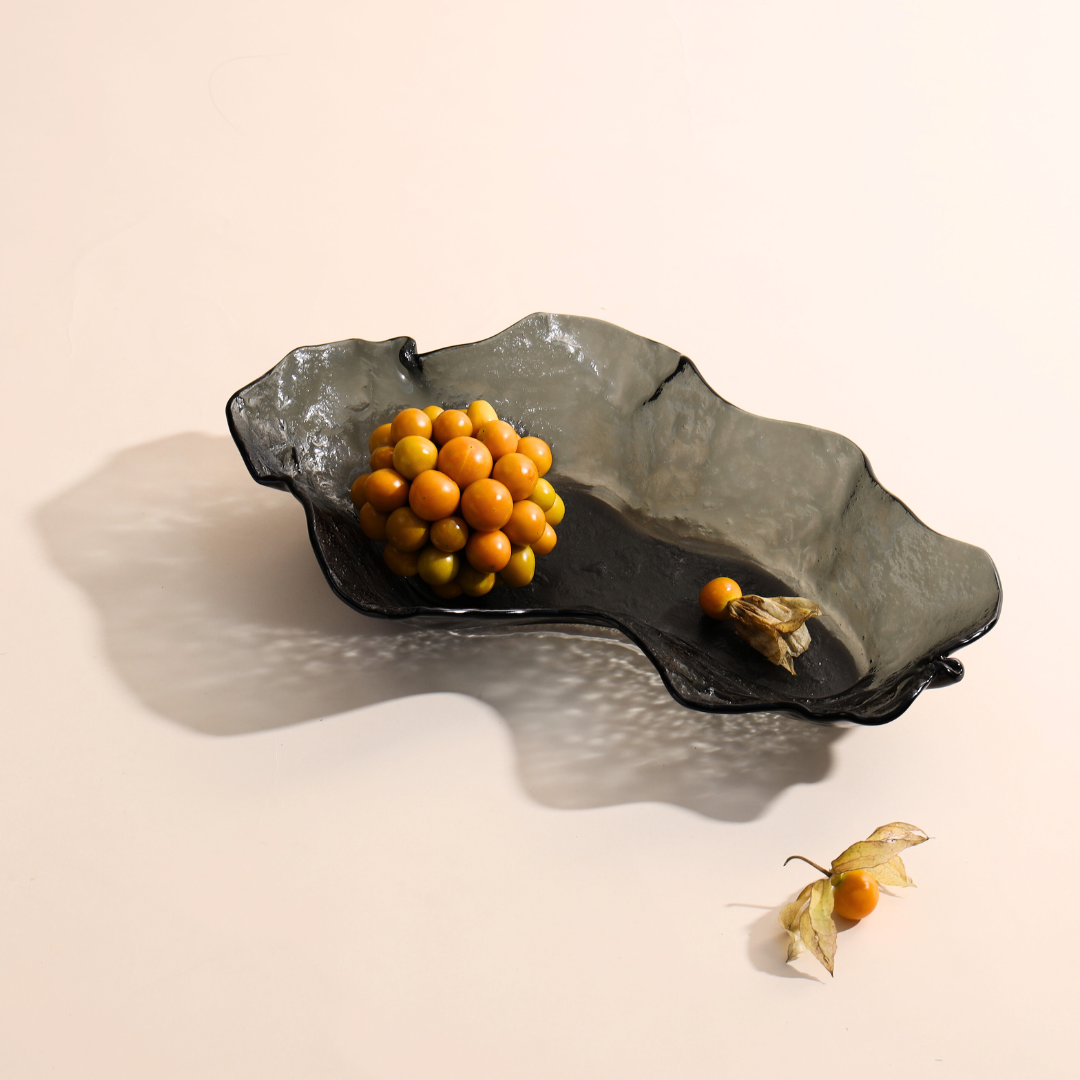 Slumped Glass Serving Bowl - Organic Silhouette