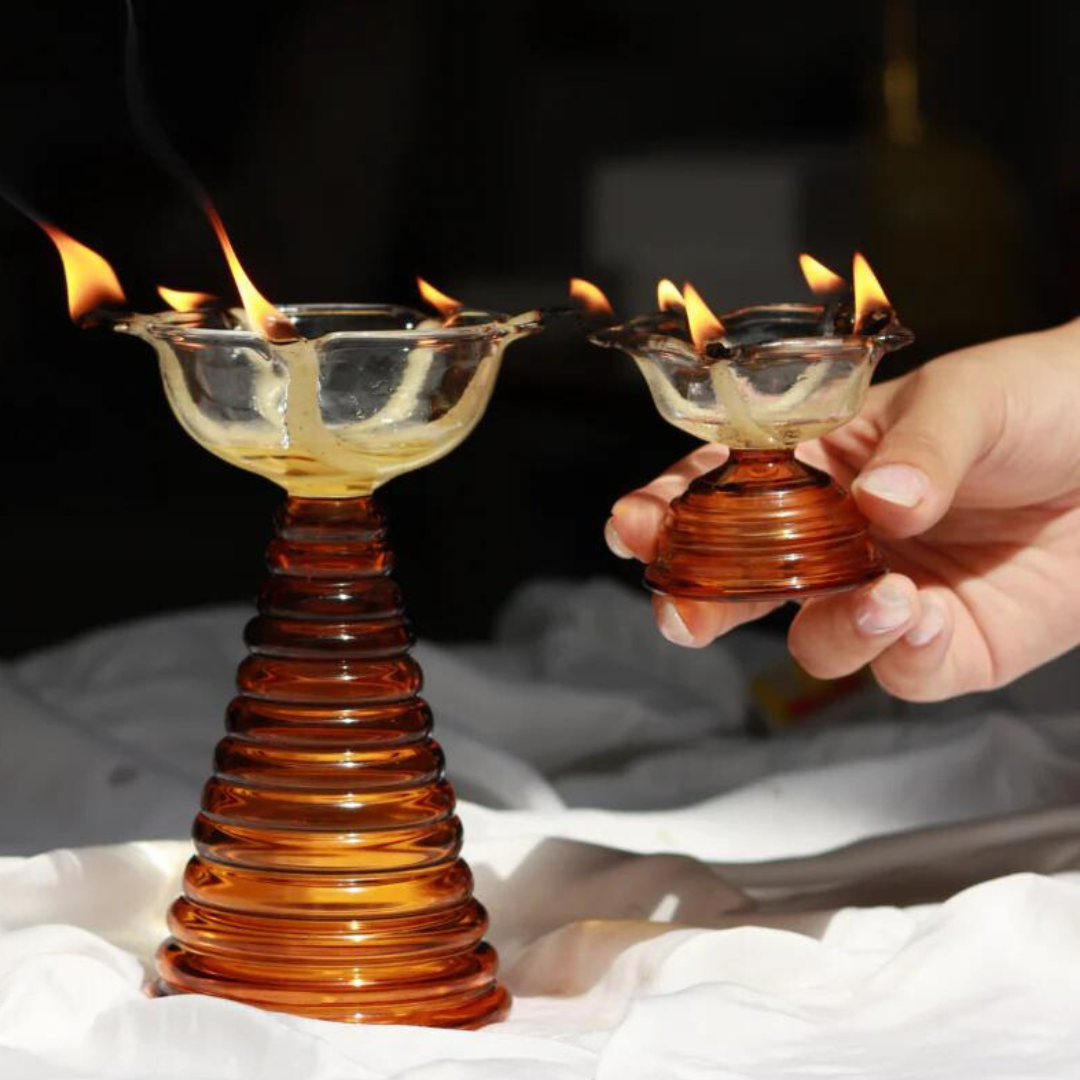 Glass Tea Light Candle Holder