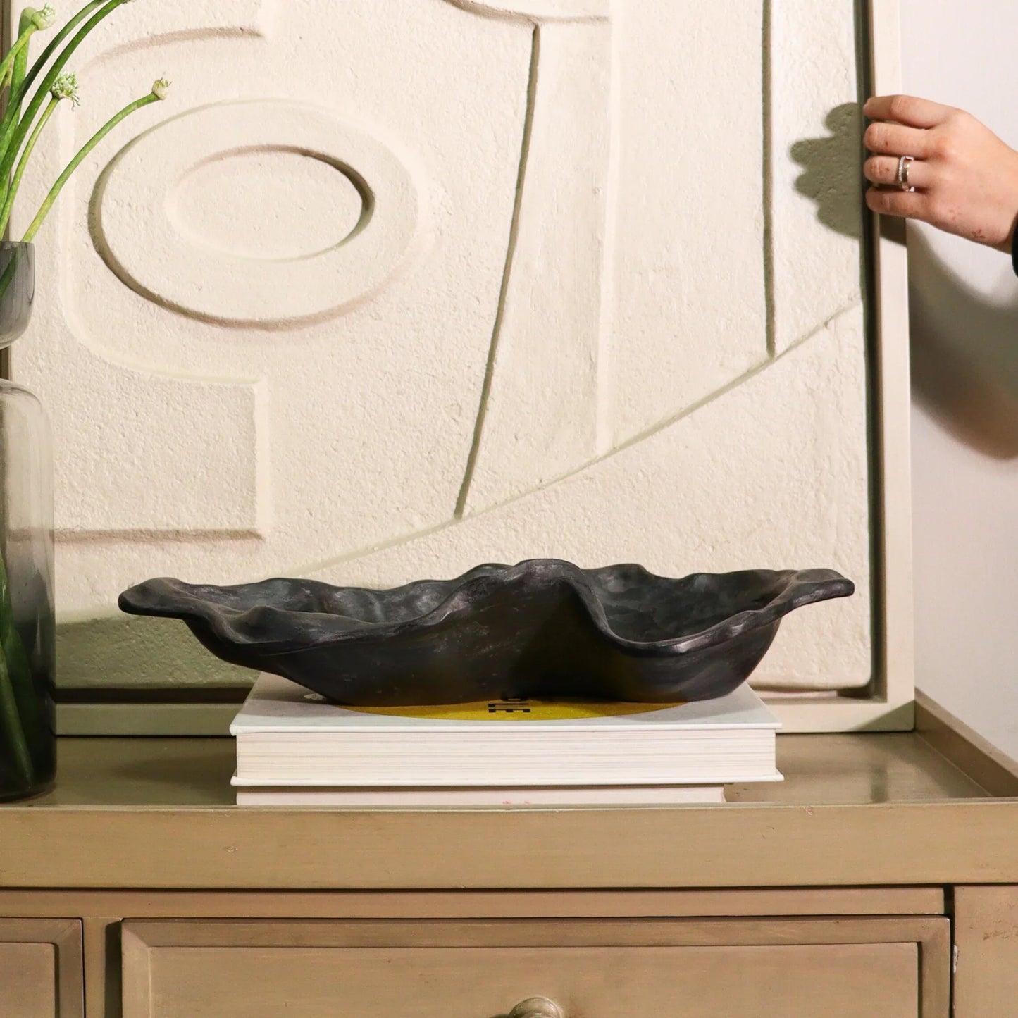 Recycled Marble Dust Serving Bowl - Food-Safe