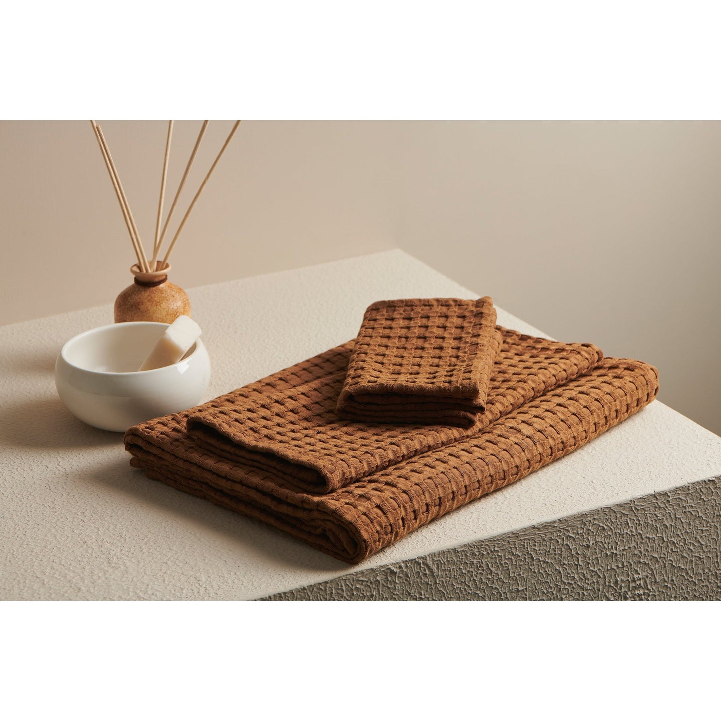Cotton Bamboo Waffle Towel - Hypoallergenic, Bath Set