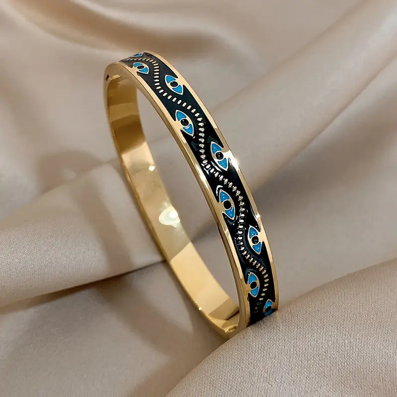 Stainless Steel Enamel Bracelet - Men Women Jewelry