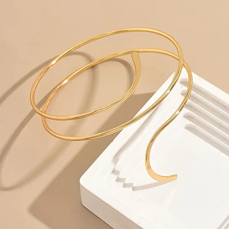 Gold Layered Bracelet Women Adjustable Geometric Chain