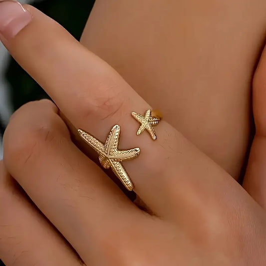 Adjustable Ocean Wave Ring - Beach Wedding Jewelry