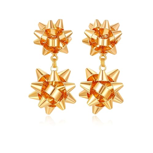Floral Drop Earrings – Women's Fashion Jewellery – 18K Gold Plated Embellished