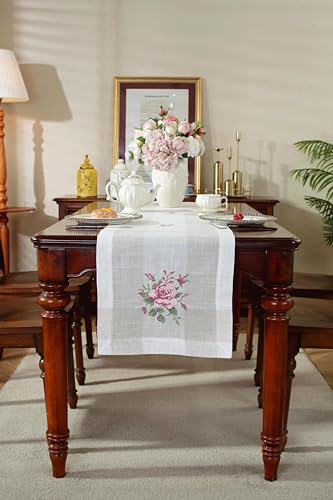 Table Runner – Linen Embroidery Crossstitch – 15x33 Inch Wholesale