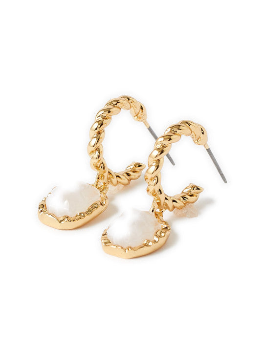 Fashion Drop Earrings – Jewellery Accessory – Two-Tone Metal, Lever Back