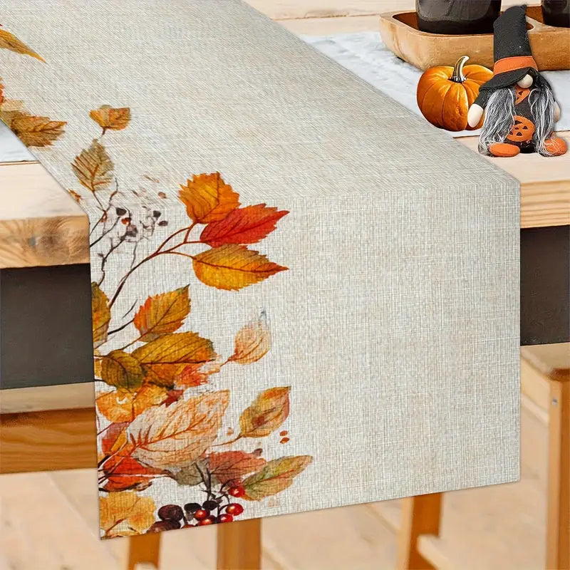 Linen Table Runner Rustic Woven Fall Decor Dining Coffee Table