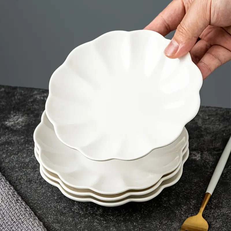 4PCS Orchid-Shaped Dipping Dishes – Heat-Resistant Soy & Appetizer Plates