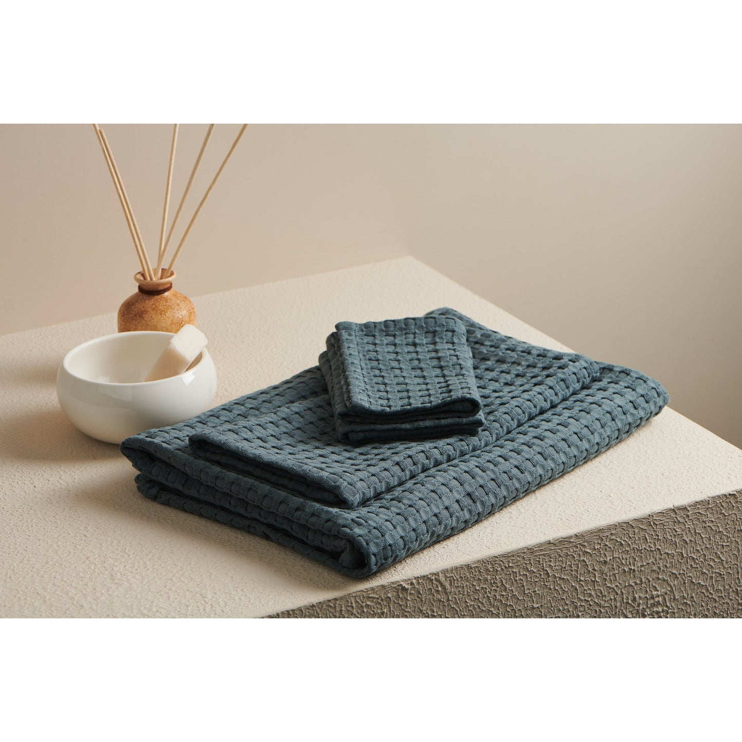 Cotton Bamboo Waffle Towel - Hypoallergenic, Bath Set