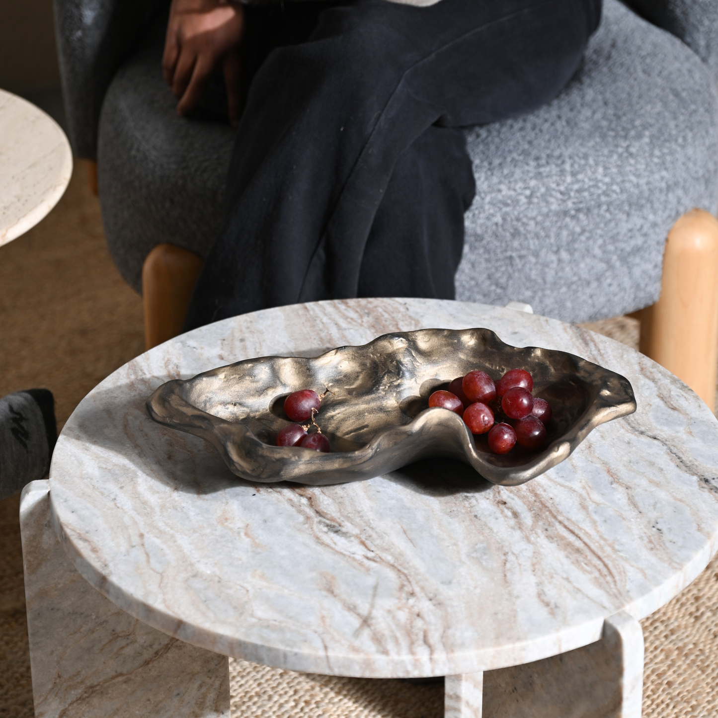 Marble Dust Serving Bowl - Two Sizes, Food-Safe
