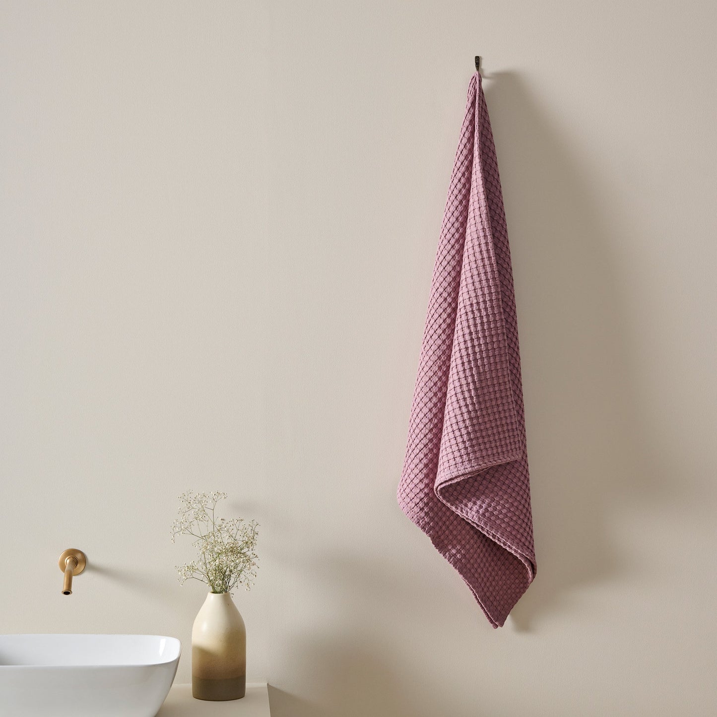 Chalk | Cotton | Waffle | XL Bath Towel