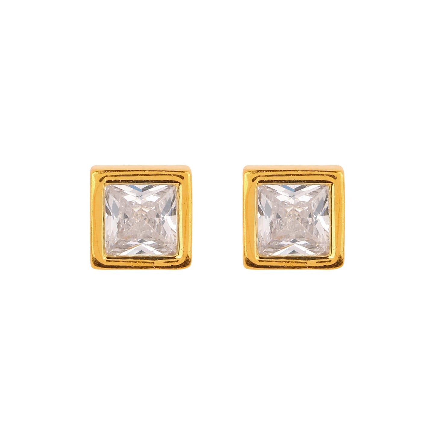 Zircon Stud Earrings – Fine Jewelry – 925 Sterling Silver Hypoallergenic – 1 Pair