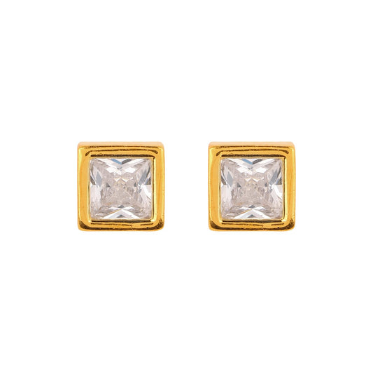 Zircon Stud Earrings – Fine Jewelry – 925 Sterling Silver Hypoallergenic – 1 Pair