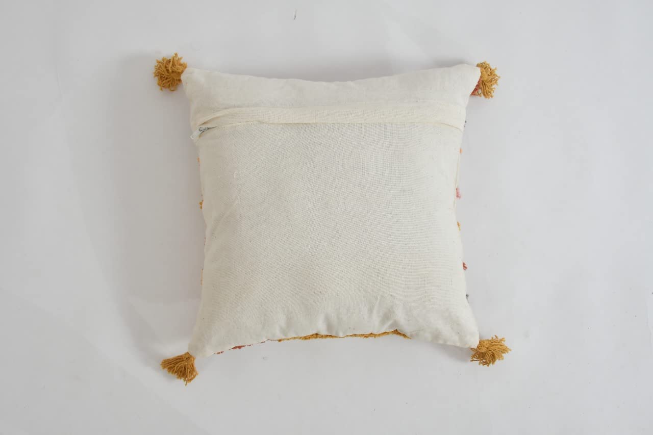 Wholesale Cushion Covers – Tufted Geometric Pom Pom – 16x16 Inch, 2-Piece Set